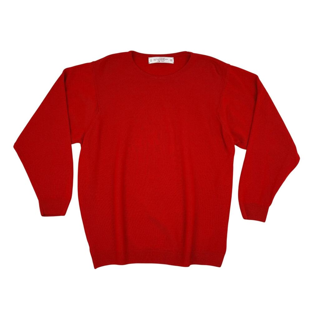 Vintage Lambswool Fine Gauge Sweater Lightweight Pure New Wool Made in UK Sz 16